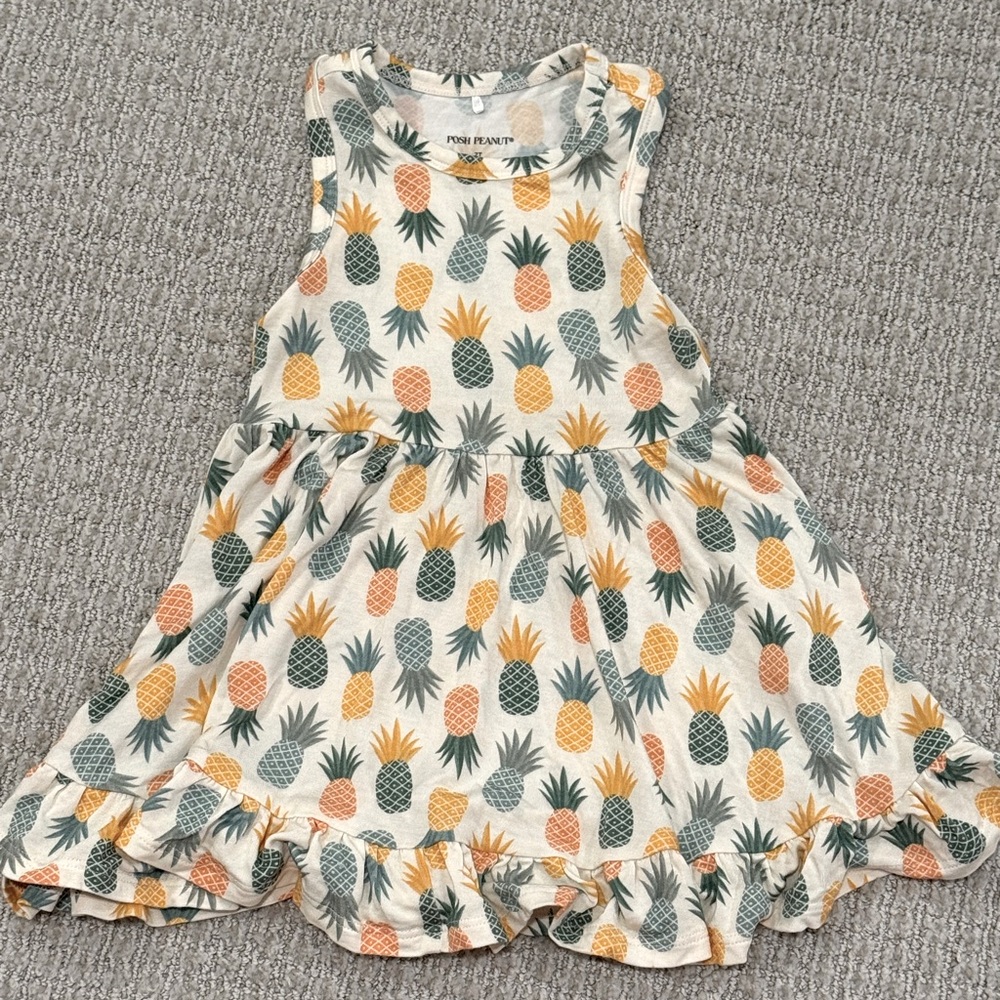 Posh Peanut Twirl Dress McGuire Pineapple Print